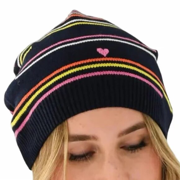 Kerri Rosenthal - Edited Stripe Beanie Hat, New with Tag - Picture 1 of 4